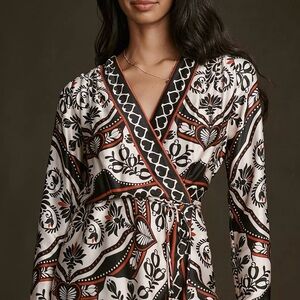 Farm Rio Passion Scarf Wrap Mini Dress